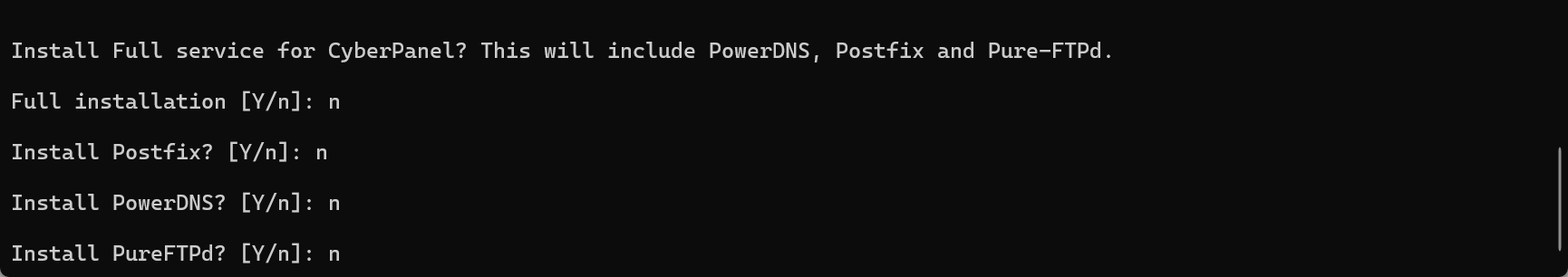 CyberPanel安装WordPress教程:零基础从面板安装到建站上线 6 cyberpanel-install-command-on-bandwagonhost-3
