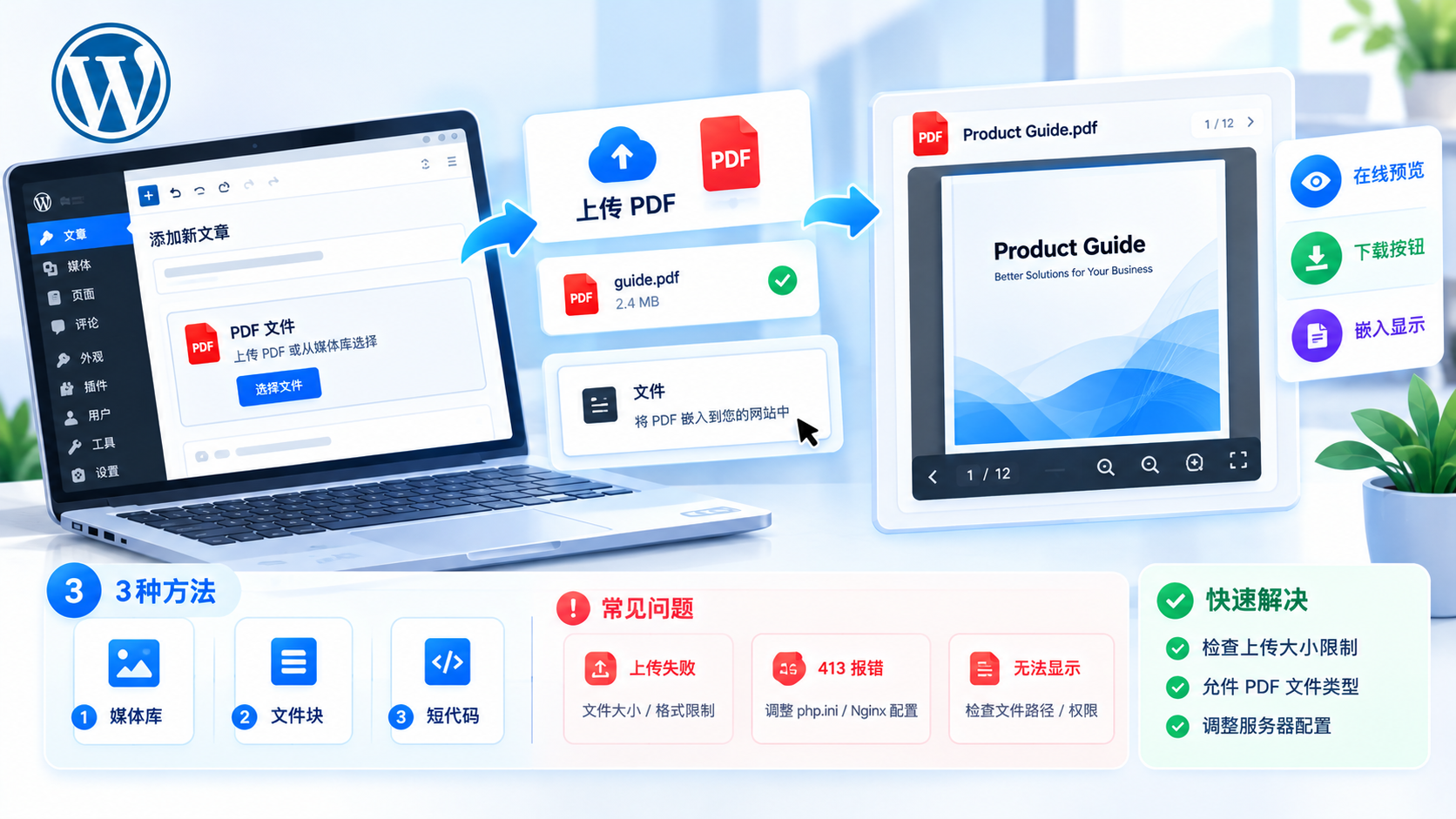 wordpress-upload-display-pdf